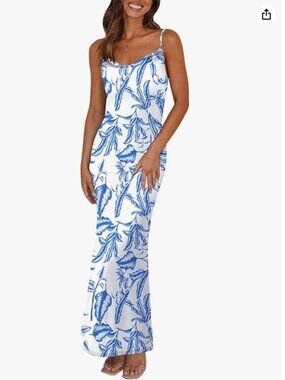 Brand New PRETTYGARDEN Spring Floral Spaghetti Strap Stretchy Dress Size L